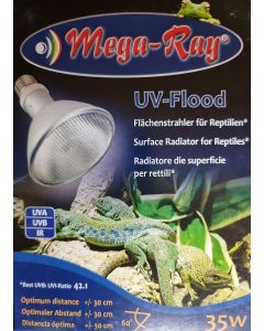 für €28,20 / MegaRay HID UV-Strahler mit intgr. Alu-REFLEKTOR-35W Flood (60°) PAR30
