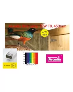 für €14,84 / Arcadia Bird Lamp T8 15W, Vogellampe, Leuchtstoffröhre für Vögel mit UV 2,4%