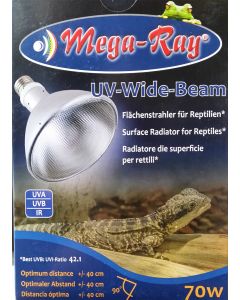 für €30,80 / MegaRay HID UV-Strahler mit intgr. Alu-REFLEKTOR-70W Wide (90°) PAR38